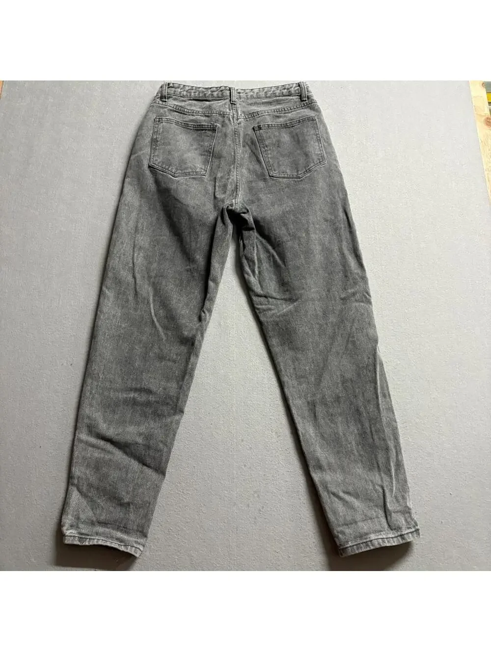 PrettyLittleThing Mom Jeans Womens US 6 Gray Acid Wash Denim High Rise Tapered